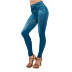 High Waist Ultra Stretch Denim Leggings for Women Slim Fit Lifted Buttocks Tight Pants Comfortable Stretchy Leggings - Image 8
