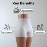 Women Silicone Butt Enhancer Pants Crotchless Open Crotch Push Up Fake Butt Shaping Underwear Hip Pads Lifting Thickening Panty