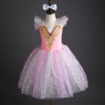Summer Stage Girl Dress Tutu Ballerine Dance Kids Ballet Leotards Party Baby Dresses Outfit Ballet Girls Clothing Vestidos - Image 2
