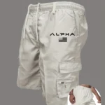 American Flag Printed Cargo Shorts Independence Day Eagle Shorts Summer Cargo Work Camping Multi-pocket Short Pants Streetwear