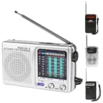 Portable Mini Radio Full Band FM/AM/SW Battery Operated Radio Player with Telescopic Antenna Emergency Radio Built-in Speaker - Image 2