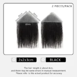 Forehead Patch 100% Human Hair Hairpiece Sideburns Toupee Invisible Seamless Ultra Thin Skin PU Men's Hairline Sideburn Patch - Image 9