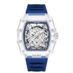 UTHAI BK134 Fashionable Men watch barrel shaped transparent waterproof quartz watch sports clock gift watches for man - Image 6