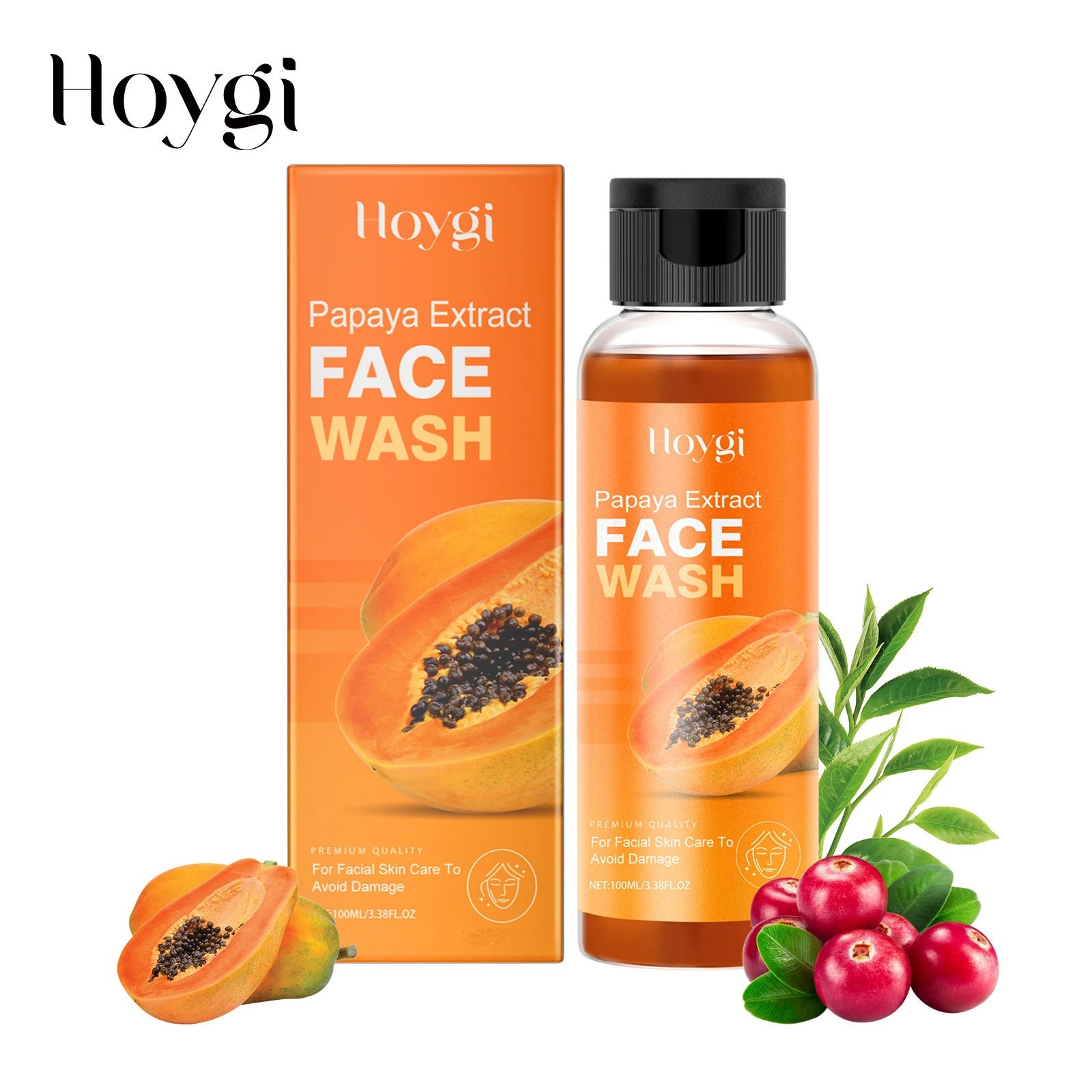Sbcd6a60e175a429e9c3a6409fe766652K.webp Hoygi Papaya Cleanser Gentle Exfoliating Hydrating Brightening Natural Enzyme Face Wash for Sensitive Skin All Types - Image 1