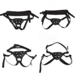 New Black Leather Dildos Pants Erotic Sex Toys for Lesbian