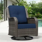 Outdoor Swivel Rocker Patio Chairs, Wicker Patio Furniture with High Back, Deep Seating, Wide Armrest, Thickened, Customized - Image 10