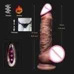 Realistic Vibrator Dildo Telescopic Female Vaginal Penetration Masturbator Anal Plug Penis