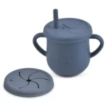 Kids Cup Silicone Food Storage Box Solid Color Baby Sippy Cup Portable Children Snacks Container with Lid Scale BPA Free 200ml - Image 20