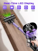 Cordless Vacuum Cleaner, 55Kpa/500W/45min 10 in 1 Powerful Stick Lightweight Vacuum Cleaner for Home Pet Hair/Hard Floor/Carpet - Image 3