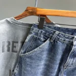Men's Jeans Streetwear Fashion Tapered Pants Blue - Image 3