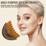 Multi-Functional Lymphatic Contour Facial Brush, Gua Sha Eye And Neck Care Brush, Dry Face Brush, Comfortable And Soft, Suitable