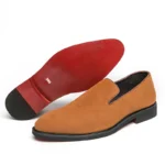 New In Red Bottom Shoes for Men Loafers Flock Solid Slip-On Party Men Dress Shoes Size 38-48 Free Shipping Men Shoes - Image 7