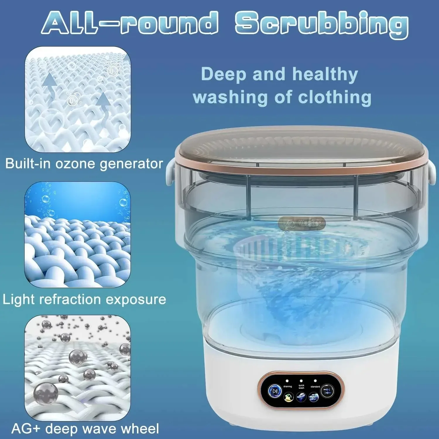 Sbe869ee848754752b2b730d71141861dy-1.webp 15L Portable Mini Washing Dryer Machine Collapsible Spinner for Socks Underwear Panties - Travel & Apartment Friendly Laundry - Image 1