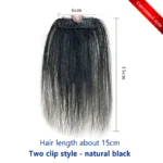 Clips in Hair Bang Cover High Forehead Real Hair Bangs for Mens 100% Human Hair Bangs Fringe Extension for Volume - Image 9
