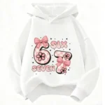 Autumn SIX SEVEN Funny Children Hoodies Level 67 Chaos Hooded Sweatshirt Kids Boy Girl Streetwear Graphic Casual Sport Pullover