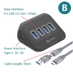 PHIXERO USB 3.2 Docking Station Hub 10Gbps Splitter Switch Dock Multi Port SD Card Socket Type C Gen2 for Surface PC Laptop 3.0 - Image 19