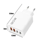PD 120W 4 Ports USB C Charger Quick Charge 3.0 Type C