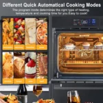 3000W 240V 24 Inch Electric Wall Ovens with Steam,Bake,Air Frying Mode 2.5Cu.ft Convection,Sensor Touch Control,Color Screen - Image 6
