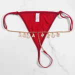 Custom Name Letter Thong for Women Panties Sexy Women's Low Waist Underwear Solid Comfort Female Underpants Lingerie Adjustable - Image 10
