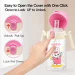 Clamshell Baby Feeding Bottle Silicone Straw Spill-Proof Leak-Resistant Toddler Training Drinking Water Sippy Cup - Image 6