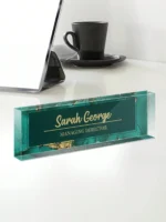 20*6CM Personalized Acrylic Desk Name Plate, 8 Wild Flower Designs, Custom Office Decor, Graduation Gift,Back to School Supplies - Image 10