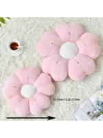 1PC Daisy Flower Plush Pillow Soft Fabric Cute Comfortable Floor Seat Cushion White/Pink Decorative Bed Sofa Pillow - Image 4