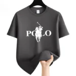 Men’s Summer Fashion Brand Clothing  Casual Business Shorts  Loose Sleeve Versatile Round Neck T-Shirt  Breathable T-Shirt
