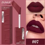 Matte Velvet Lipstick Lip Gloss Waterproof Smooth Long-Lasting Non-sticky Non-transfer Deep Red Nude Y2K Daily&Party Makeup Gift - Image 8