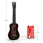 Music-orientated children's guitar toy that can be played with a pick to imitate basic musical instruments, resembling a ukulele - Image 6