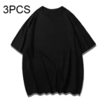 1/2/3/5PCS Men T Shirt Cotton Short Sleeved Black White Blank  T Shirt Clothes - Image 12