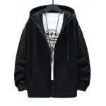Men's  Trendy Hoodie Cardigan Autumn Hooded Sweatshirt Solid Color - Image 7