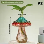 Colourful Glass Mushroom Vase For Plant Display Home Decor Table Centerpiece Hydroponic Aromatherapy Vase Desktop Art Decoration - Image 8