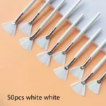 10/20/50pcs Fan Shape Foundation Makeup Brushes Multifunctional Facial Mask Brush Essential Oil Women Beauty Makeup Tools Brush - Image 22