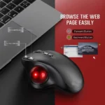Wireless Trackball Mouse 2.4G,Dual Bluetooth 4.0 Ergonomic Mouse Rechargeable Mouse for Mac Windows Computer Laptop PC - Image 6