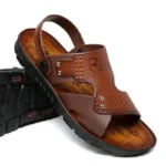 Men's Summer New Slip-On Beach Shoes Anti-Slip Open-Toe Youth Casual PVC Material Comfortable Two-Way Sandals for Beach And D...