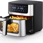 6.34QT Air Fryer with Visible Window, 400℉ Fast Heating, Nonstick Dishwasher-Safe Basket, 8-in-1 Presets