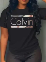 Women's Summer Fashion Casual Calvin Letter Pattern Print - Image 2