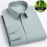 Quality Stretch Men Shirt Bamboo Fiber Long Sleeve Anti-wrinkle Non-ironing Slim Fashion Casual Business Office White Shirt - Image 11