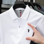 100% pure cotton summer new fashionable men's shortsleeved luxury customized business polo shirt exquisite embroidery Tshirt top - Image 2