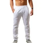 Men's Cotton Linen Pants Male Autumn New Breathable Solid Color Linen Trousers Fitness Streetwear S-3XL - Image 10