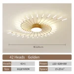 Creative Fan Shaped LED Ceiling Lamp Modern Living Room Light Home Decor Dining Bedroom Kids Room Interior Ceiling Pendant Lamp - Image 12
