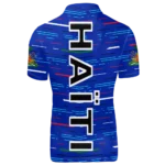 Haiti Custom College Name Team Logo Lapel T Shirt Hti - Image 2