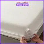 High Quality Fitted Sheet - Microfiber Soft Touch, Deep Pocket 25cm, Wrinkle Free Anti-Slip, Solid Color Twin/Full/Queen/King