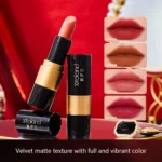 4Pcs/Sets Velvet Matte Black Gold Matte Lipstick Make-up for women Lip Stick Moisture Matte Lip Gloss Lips Makeup Cosmetics