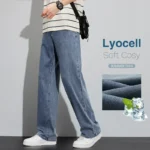 Summer Ultra-thin Baggy Jeans Men's classics Vintage Trousers Lyocell