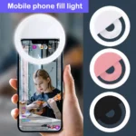 Mini Selfie Ring Light for Mobile Phone LED Lamp USB Charge Portable for Video Photograph Selfie Light for Live Makeup - Image 6