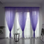 100x200cm 1PC Solid Color Sheer Curtain For Living Room Window String Curtains Bedroom Drape Panel Tulle Treatments