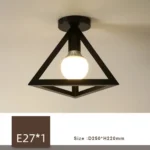 Retro E27 Ceiling Lights for Balcony Corridor Indoor Interior Black Ceiling Lamps Decor Metal for Bedroom Aisle Porch AC110-220V - Image 15