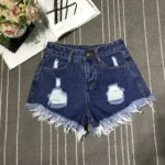 Sexy Hollow Out Denim Shorts Fashion Women Retro A-Line Loose High Waist Hot Girl Y2K Short Pants Casual Streetwear Trousers - Image 7