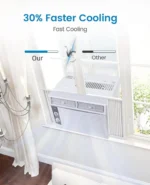 5000 BTU Window Air Conditioner Quiet AC Unit With Remote 2-Way Airflow Cools 150 Sq.Ft Room For Bedroom Apartment Dorm Office - Image 2
